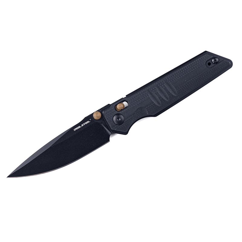 RealSteel Sacra Tactical Slide Lock Folding Pocket Knife -3.31" Black Böhler K110 Blade and G10 Handle with Integral Frame, Designed by Jakub Wieczorkiewicz knife Real Steel spo-default, spo-disabled, spo-notify-me-disabled Real Steel www.realsteelknives.com